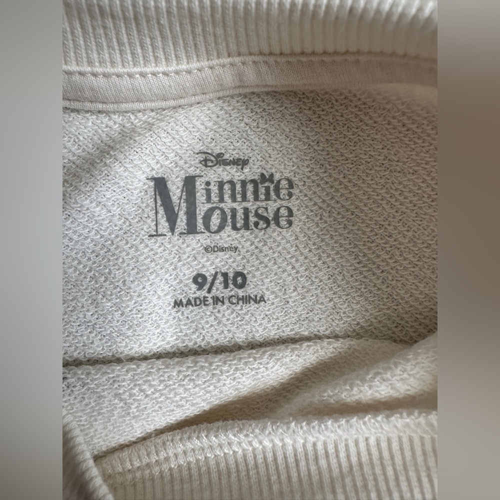 Disney Minnie Mouse French Terry Oversized Sweatshirt Girls 9/10 Soccer MSRP $38 - Picture 4 of 9